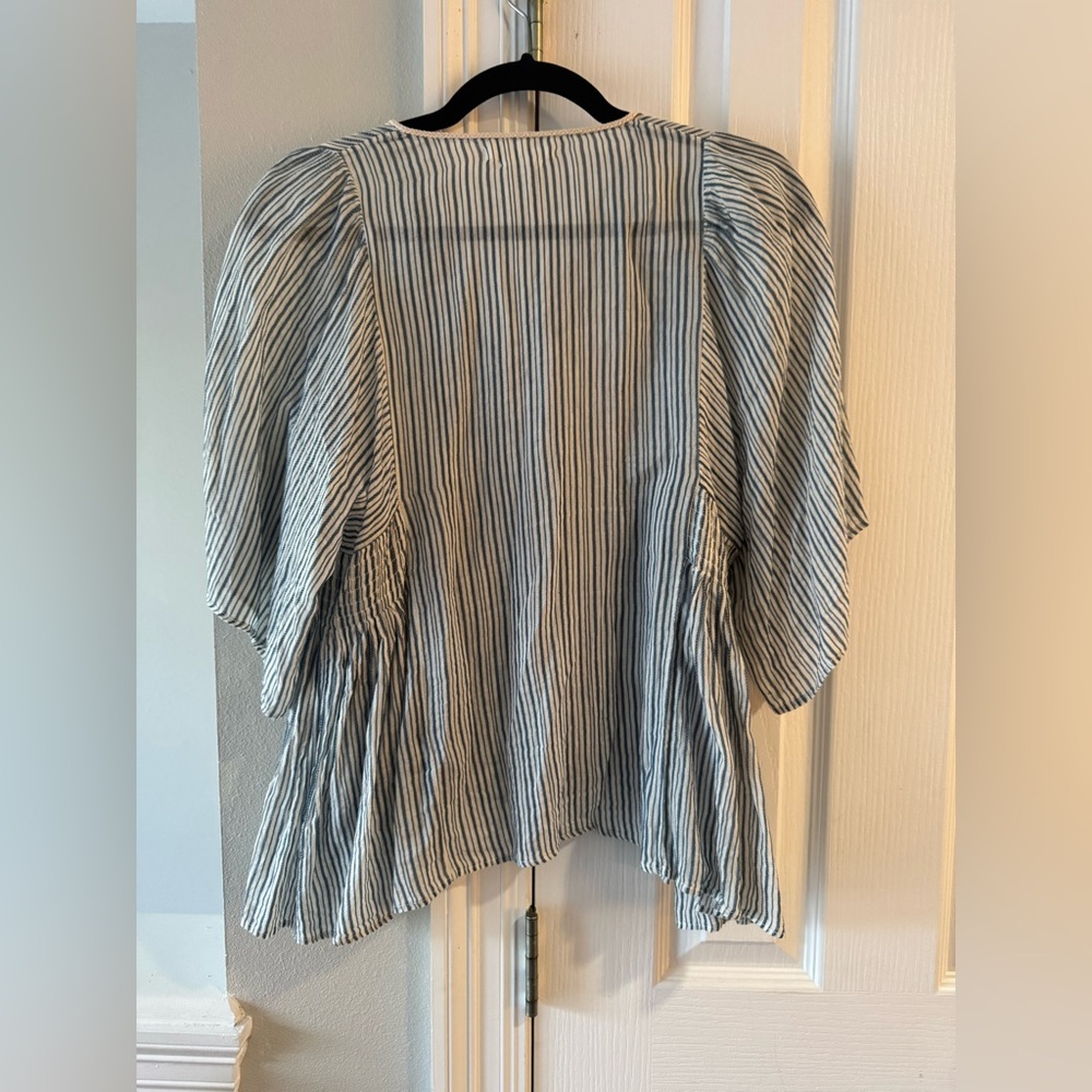 ISABEL MARANT Etoile Striped Joy Top Embroidered Blouse - Picture 7 of 12